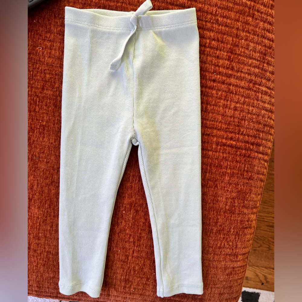 Zara light blue ribbed leggings 12-18 months